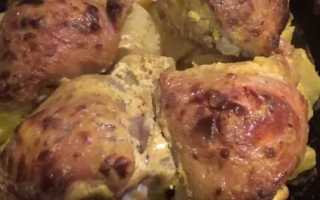 Как запечь куриные бедра с картошкой в духовке рецепт с фото