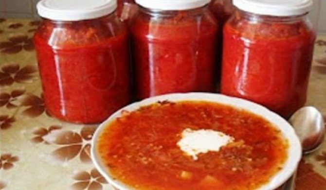 Борщевая заправка на зиму из свеклы с капустой