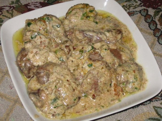 как вкусно приготовить печень в сметане