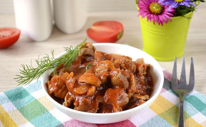 Куриные желудки в мультиварке
