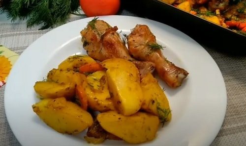 ножки с картошкой в духовке