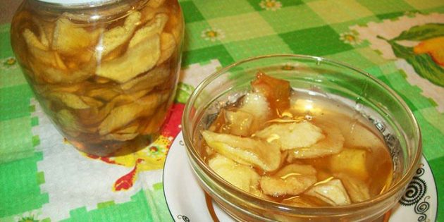 Прозрачное варенье из яблок дольками