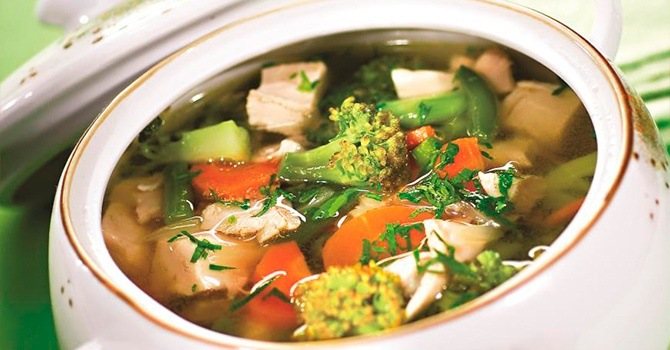 Рецепт супа с брокколи и цветной капустой
