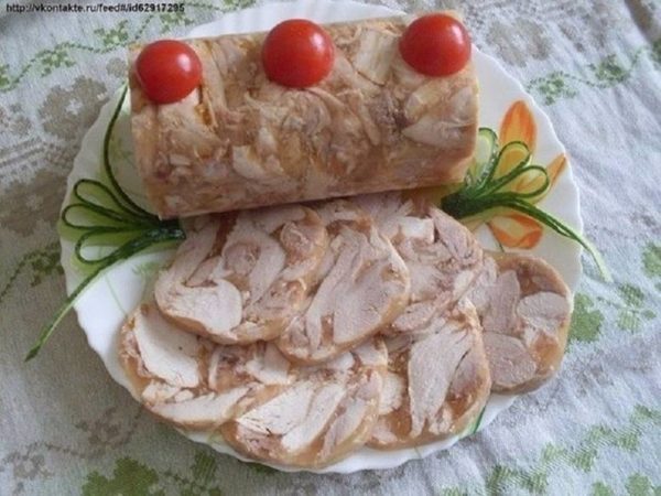 Рулет с грибами