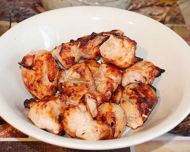 шашлык из куриного филе